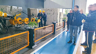 European customer delegation inspected Kaishan underground rock drilling robot